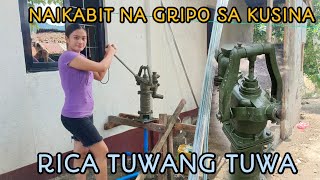 NAIKABIT NA GRIPO SA KUSINA NI RICA MAY TUBIG NA [upl. by Elvyn334]