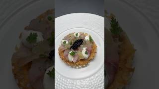 Crispy Blinis with mackerel lemon cream and lumpfish caviar [upl. by Ezeerb]