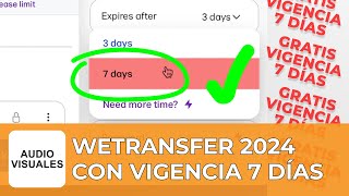 Wetransfer 2024 CON VIGENCIA A 7 DIAS GRATIS [upl. by Elleirda214]