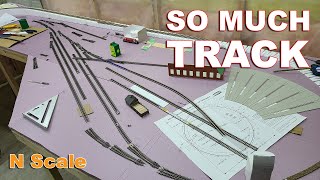 N Scale Layout Update 26  Track plan on new extension [upl. by Hereld386]