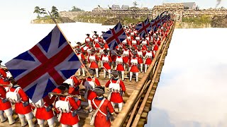 I Charge 3000 RED COATS into Bridge ISLAND FORTRESS  Men of War American Revolution Mod [upl. by Beshore]