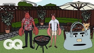 How to Survive An Awful Work Party at Your Bosss HouseGQs Gentlemen Lobsters [upl. by Ophelia]