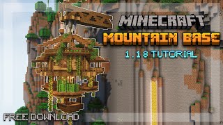 Minecraft How to Build a Mountain House  Base Tutorial  Download [upl. by Esikram144]