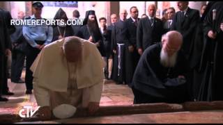 Pope Francis and Patriarch Bartholomew embrace call for greater unity [upl. by Manly]