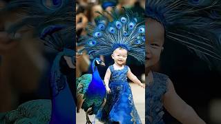 Baby Peacock Fashion Show Look 🦚✨ [upl. by Mariam]