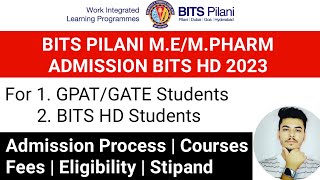 BITS PILANI Admission 2023  MPharmMTech  Admission Process  Fees  Eligibility  Stipand [upl. by Rozamond254]