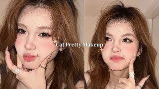 CAT PRETTY Makeup  Douyin Makeup Tutorial by Zyzyzzyy [upl. by Alemac]