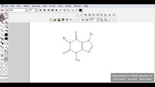 XANTHINE Organic Chemical Chemistry Chemdraw [upl. by Eleanora]