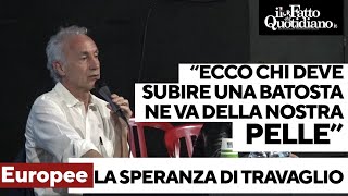 Travaglio quotInquietante che si parli di economia di guerra Ecco chi deve perdere le elezioniquot [upl. by Chilt]