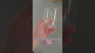 Wine Glass High Borosilicate Glass Custom Square Goblet Wine Glasses with color stem amp bottom [upl. by Ettelorahc]