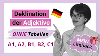 Deklination der Adjektive OHNE Tabellen ENDLICH verstehen  Übungen  MiniUnterricht mit Yuliia [upl. by Airat]