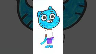 Drawing Darwin Gumball  The Amazing World of Gumball shorts drawing [upl. by Wilow]