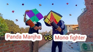 Mono fighter Manjha vs Panda Manjha  Mono fighter Kite flying [upl. by Aihsi]