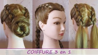 TUTO Tresses collées ☼ Coiffure 3 en 1 ☼ facile à faire Tumblr Hairstyles [upl. by Anyahs]