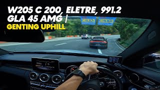 W205 C 200 Eletre 9912 Cabriolet GLA 45 AMG  云顶 Genting Uphill  May 5 2024 POV [upl. by Enylcaj]