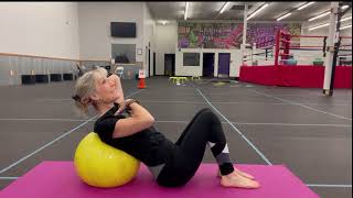 How to Treat Stooped Parkinsons Posture with a Ball [upl. by Theadora420]