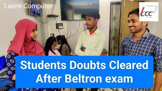 Students Doubts Cleared After Beltron Exam l Beltron DEO Exam Review l Laxmi Computer [upl. by Tecu]