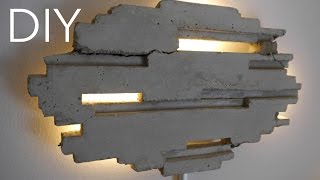 DIY Upcycling Beton Wand Lampe Anleitung ★MrHandwerk ★ [upl. by Enetsirhc445]