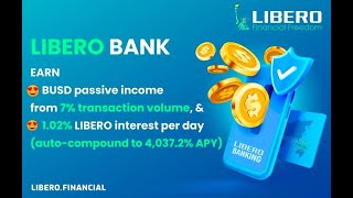 Completed guide for LIBERO BANK  Earn highest dual rewards 40372 APY  7 BUSD passive income [upl. by Woodley]