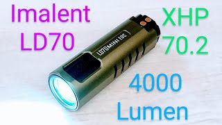 Imalent LD70 4000 Lumen die stärkste Mini Led EDC Taschenlampe der Welt   Test Review Beamshots [upl. by Pirnot613]