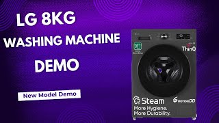 Lg 8kg front load washing machine demo [upl. by Posner217]