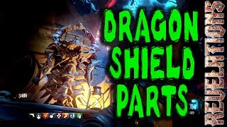 ALL SHIELD PART LOCATIONS GUIDE IN REVELATIONS BO3 Zombies DLC4 [upl. by Ahseinet7]