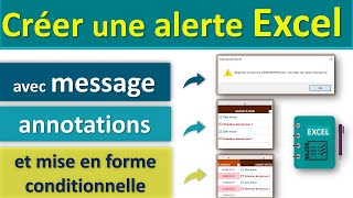 Créer une alerte sur Excel avec message de rappel annotations et mise en forme conditionnelle ⚠️ [upl. by Neelrak]