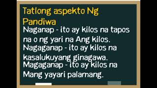 ASPEKTO Ng Pandiwa [upl. by Ahsienak]