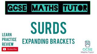 Surds Part 4 Expanding Double Brackets  10 Minute Maths Series  GCSE Maths Tutor [upl. by Gurango]