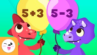 Addition and Subtraction with Dinosaurs  Math for Kids  Math Operations [upl. by Laehpar261]