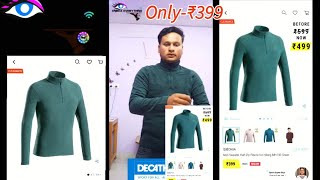 Men Sweater halfzip fleece for hiking MH100 Green  Quechua Fleece  Decathlon sale [upl. by Ettelorahc]