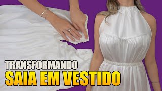 Como Transformar Saia em Vestido Muito Elegante [upl. by Rorrys]