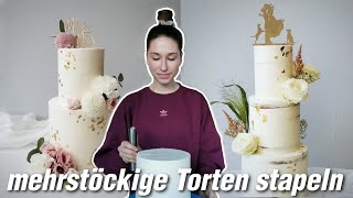 🔥Buttercreme Hochzeitstorte selber machen  Tipps zum stapeln [upl. by Slifka]