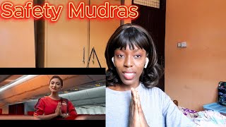 African Girl Reacts to  Safety Mudras  Air Indias Inflight Safety Video [upl. by Nivram658]