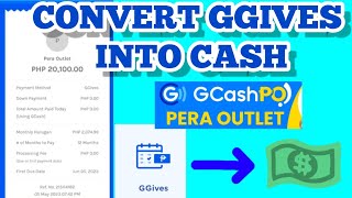 EASY WAY TO CONVERT GCASH GGIVES INTO CASH  HOW TO CONVERT GGIVES LOAN INTO CASH [upl. by Anovad]