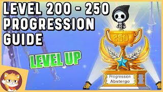 MapleStory Leveling And Progression Guide Level 200  250  Reboot  GMS [upl. by Ahtael]