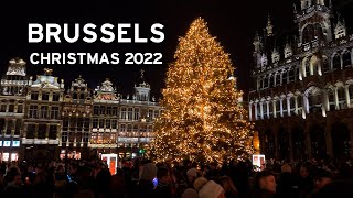 🇧🇪 Brussels Belgium  Christmas 2022  Winter Wonders 4K [upl. by Ajdan]