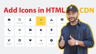 How to Use Font Awesome Icon on HTML Website using CDN  Complete Tutorial [upl. by Uttica]