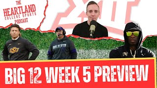 Big 12 Football Week 5 Preview and Picks Oklahoma State vs KState UCF vs Colorado and More [upl. by Teodora]