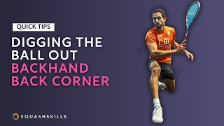 Squash tips Back Corners Coaching Session With Jesse Engelbrecht  Digging out [upl. by Ainerbas]