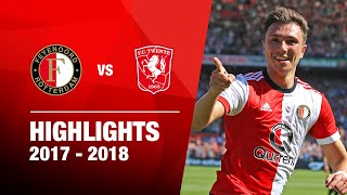 Highlights  Feyenoord  FC Twente  Eredivisie 20172018 [upl. by Adallard]