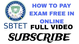 Telangana sbtet deploma exam fee payment full video video telangana sbtet deploma education [upl. by Meyeroff]