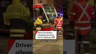 Driver fined for allegedly crashing into and derailing tram in Sydney CBD [upl. by Melac]