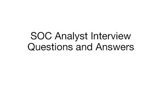 70 SOC Analyst Interview Questions and Answers  Important SOC analyst question and answers [upl. by Nnayrb]