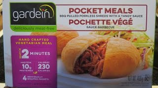 Gardein Pocket Meals BBQ Pulled Porkless Shreds Review [upl. by Aras]