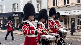 Pipes and drums of the Irish guards new guard welsh guards [upl. by Burgener]