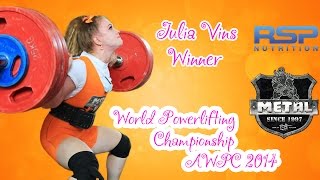 Julia Vins Winner World Powerlifting Championship AWPC 2014 [upl. by Eelrahs37]