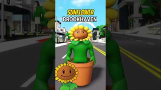 Cara membuat SUNFLOWER MAN di brookhaven Plants vs zombie shorts [upl. by Eiramoj]