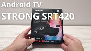 STRONG SRT420  recenzja dekodera DVBT2 z Androidem i 4K [upl. by Annaeirb442]