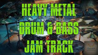 Heavy Metal Drum amp Bass Jam Track [upl. by Leese368]